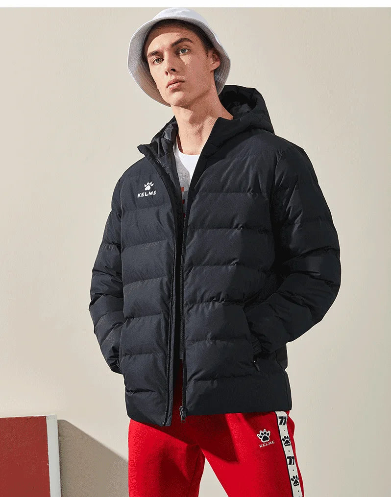 KELME Winter Men's Cotton Jacket Hooded