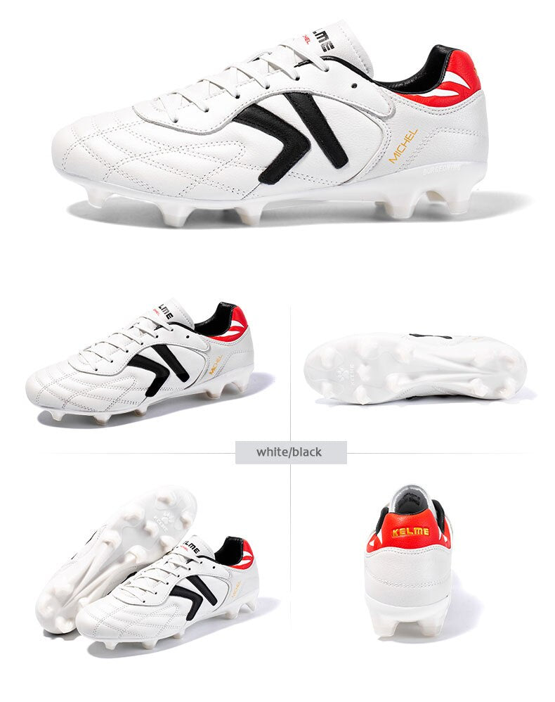 KELME FG Soccer Shoes Original Calf-Skin