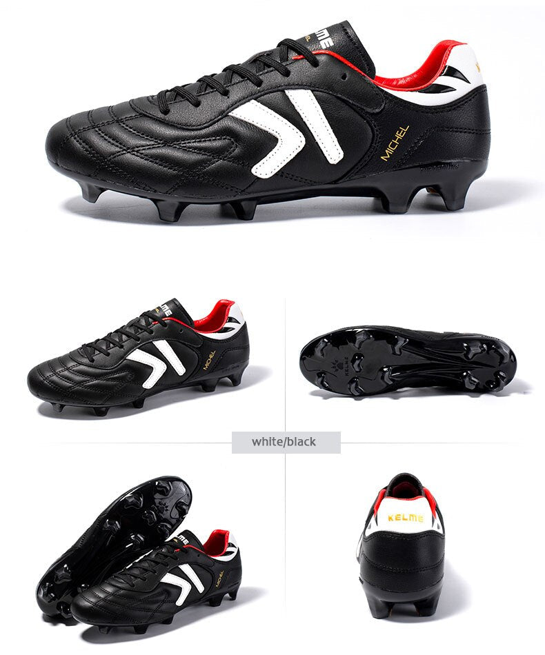 KELME FG Soccer Shoes Original Calf-Skin