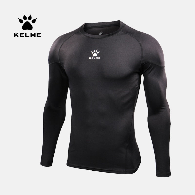 KELME Men Running Compression Fitness Shirt LS KMC160030