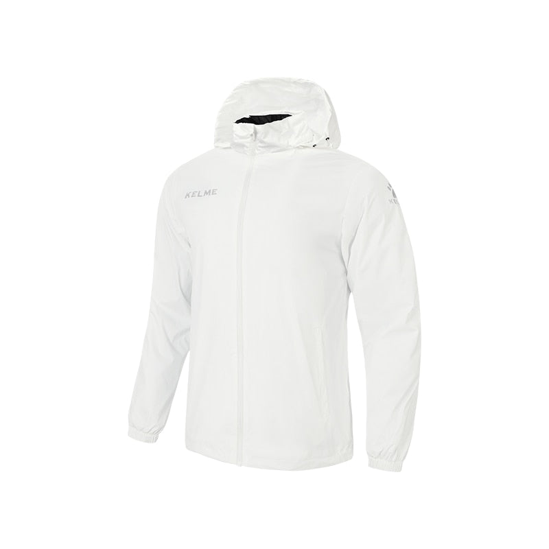 KELME Men’s Windbreaker Running Jacket - White jacket /