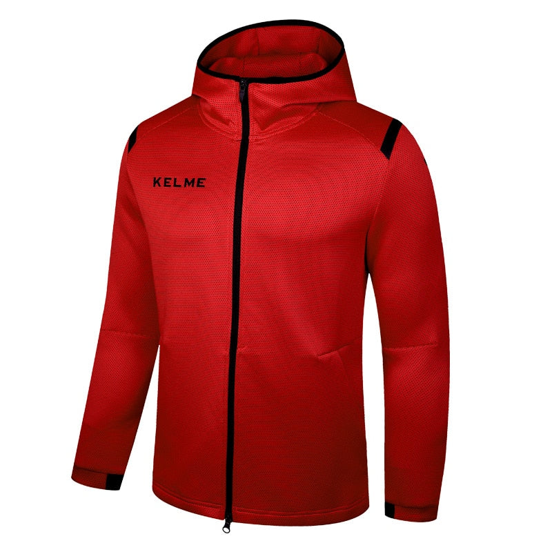 KELME Sports Jacket w Hood 3881336 - Asian Size S / Red